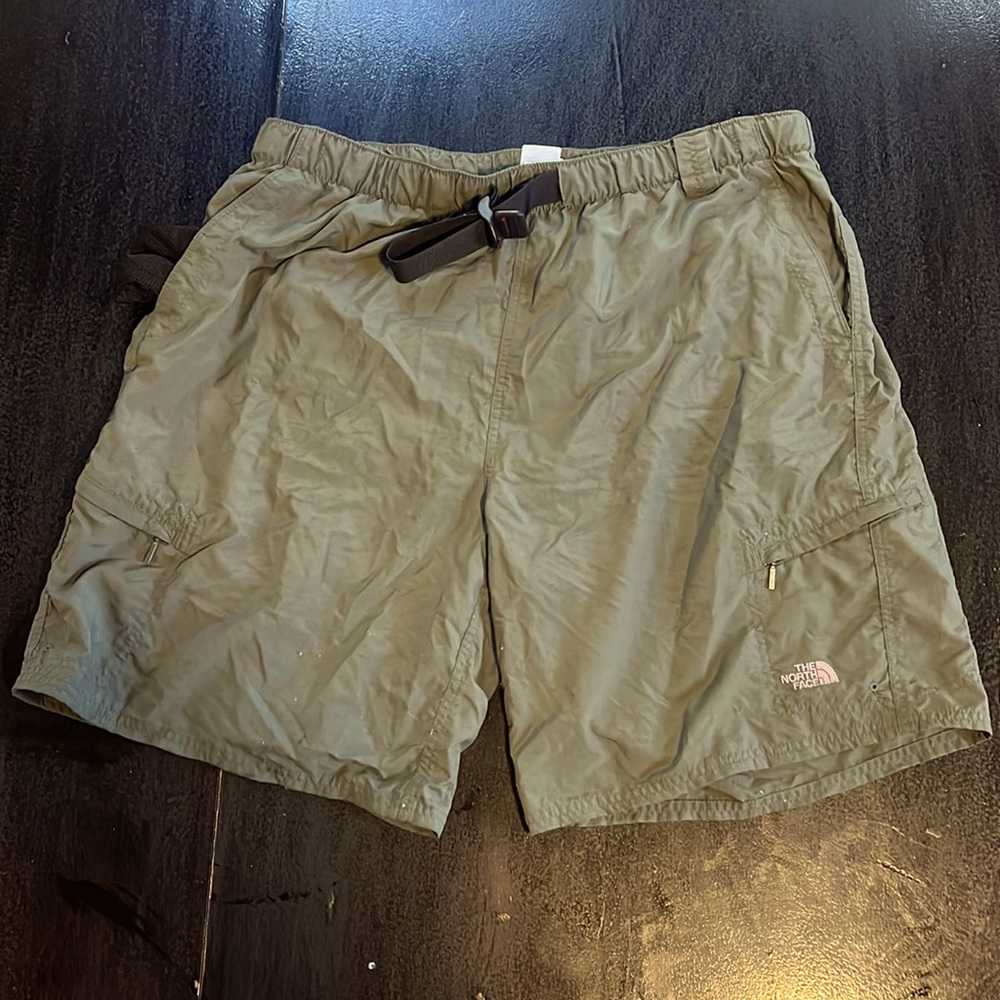 Mens green north face shorts